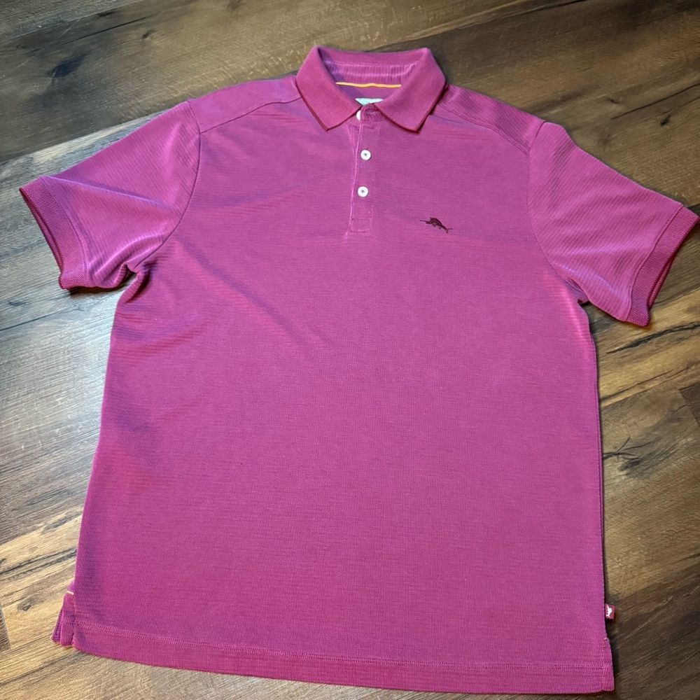 Tommy Bahama Island Zone Men’s Polo Maroon Short Sleeve Size Small